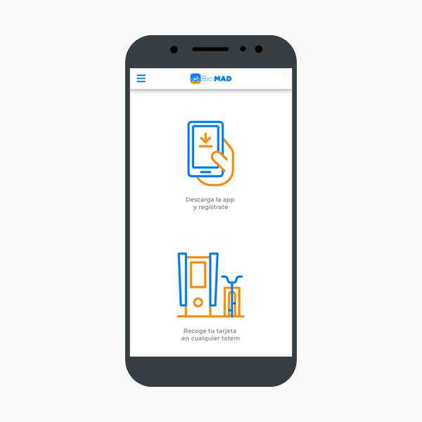 mock bicimad smartphone