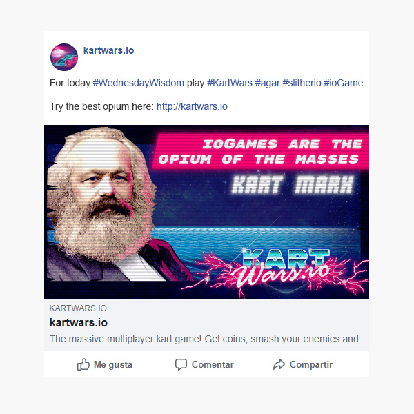 creatividad facebook kartwars karl marx